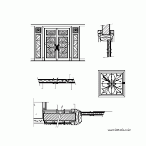 여닫이목문 상세도 CD-DO-HG-WD048