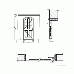 여닫이목문 상세도 CD-DO-HG-WD049