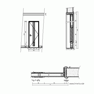 여닫이목문 상세도 CD-DO-HG-WD047