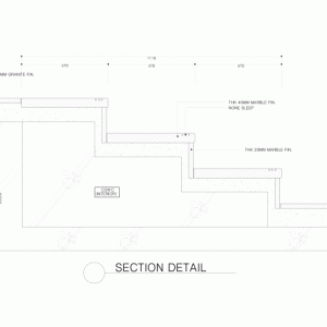 계단상세도 - 석재계단 CDSM004
