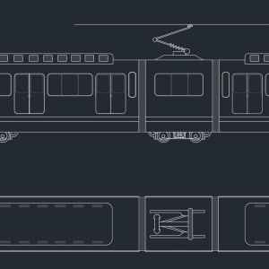 전기기차/ 전동기차 열차 세트 캐드소스