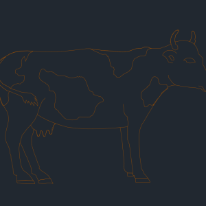 동물 소 ANI-7 캐드소스