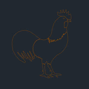 동물 닭 캐드소스