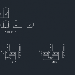 2P레일,부속 캐드dwg i-ra-sa001