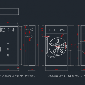 소방 소화전 매립단독형 캐드소스 i-fa-s001