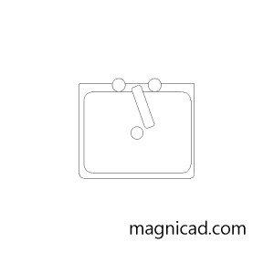 세면대 평면도 cad dwg b-la-pf001