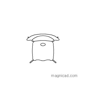 캐드소스 가구 의자 평면도 f-ch-pa368